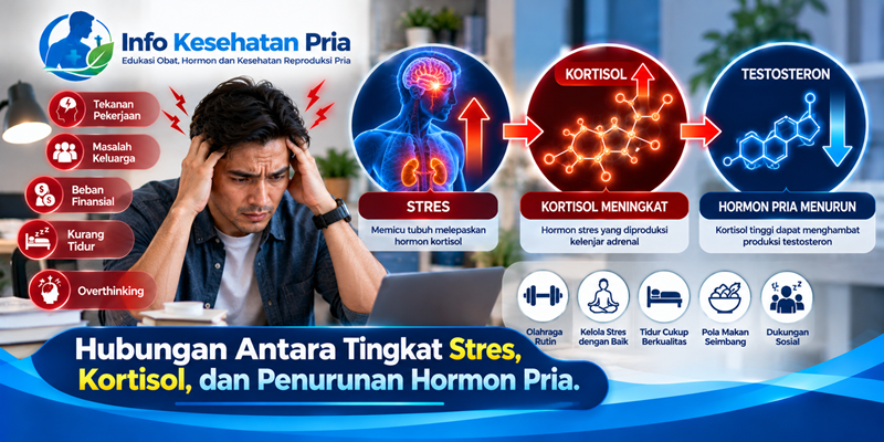 Hubungan Antara Tingkat Stres, Kortisol dan Penurunan Hormon Pria