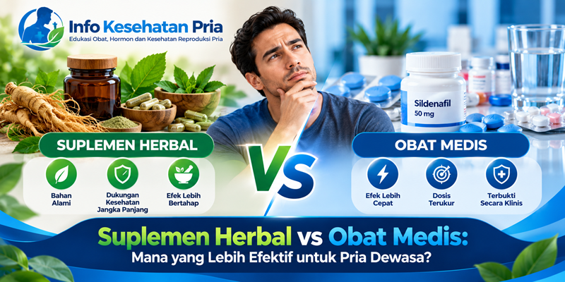Suplemen Herbal vs Obat Medis Mana yang Lebih Efektif untuk Pria Dewasa